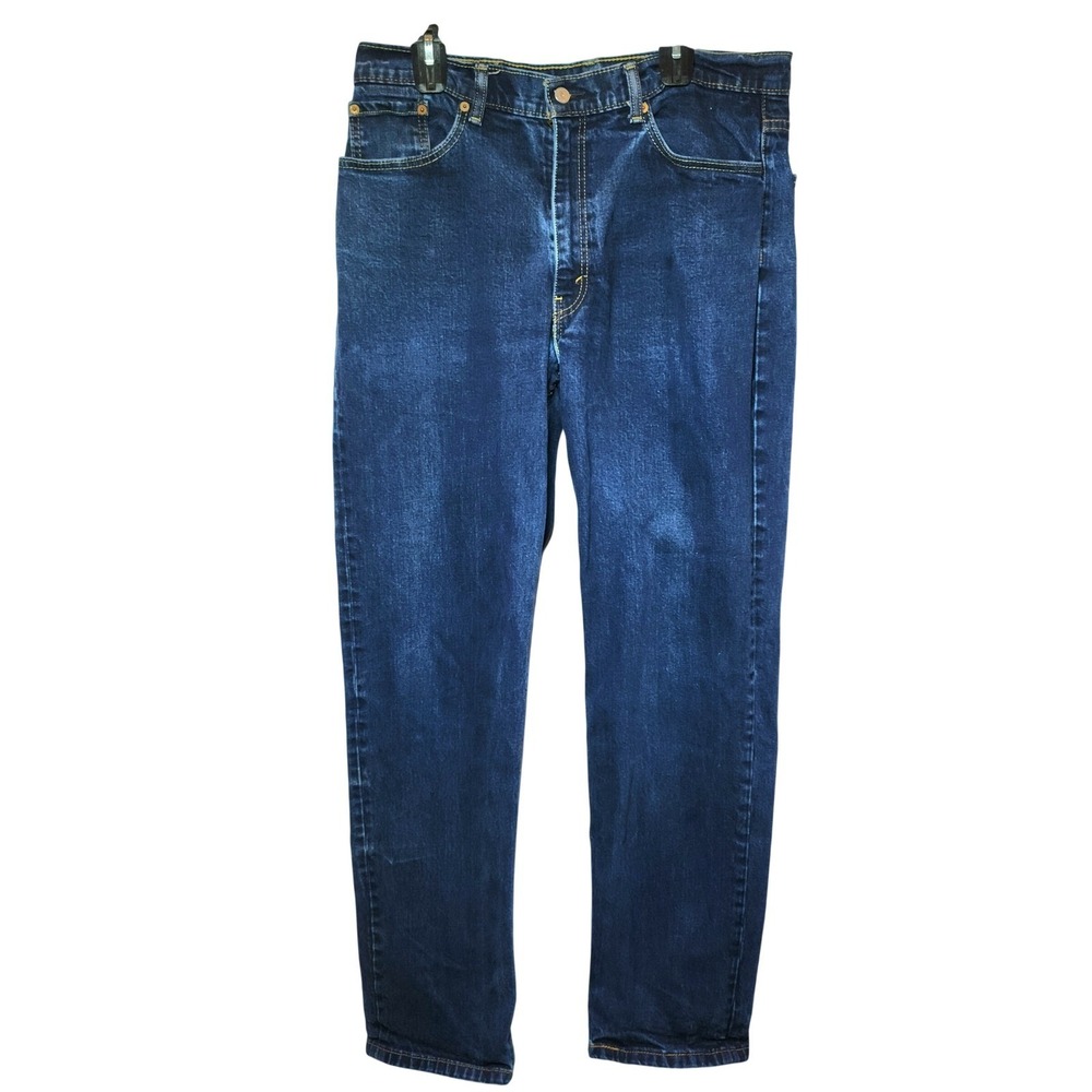 VTG Levi's 550 Relaxed Fit Tapered Leg Men's 38x34 Dark Wash‎ Blue Denim Y2K